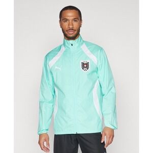 PUMA Austria National Team OFB Prematch Woven Jacket Blue Men's Sz M *NEW* $100